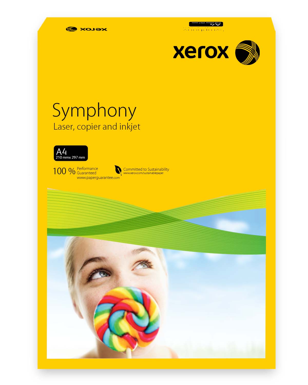 CARTON COPIATOR A4 GALBEN INTENS 160G 250/TOP XEROX