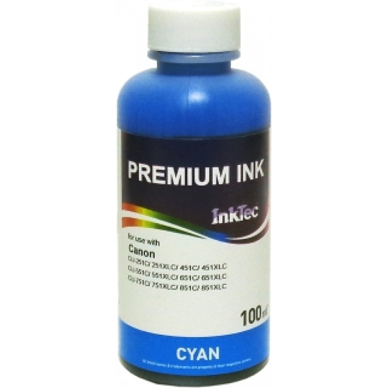Inktec Cerneala 100ML C5051-100MC For Canon CLI-251C/ 251XLC/ 451C/ 451