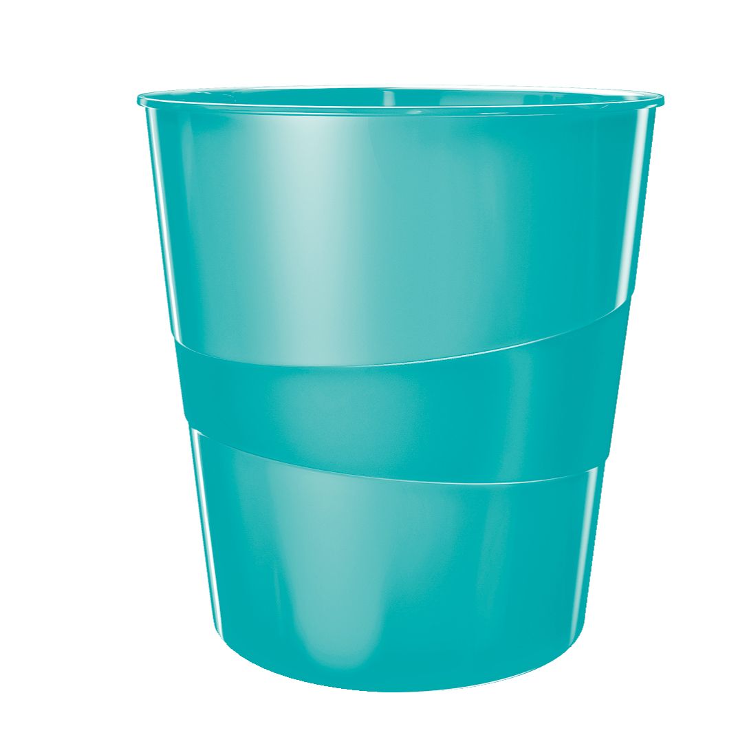 Cos Birou 15L Turcoaz Metalizat Wow Leitz