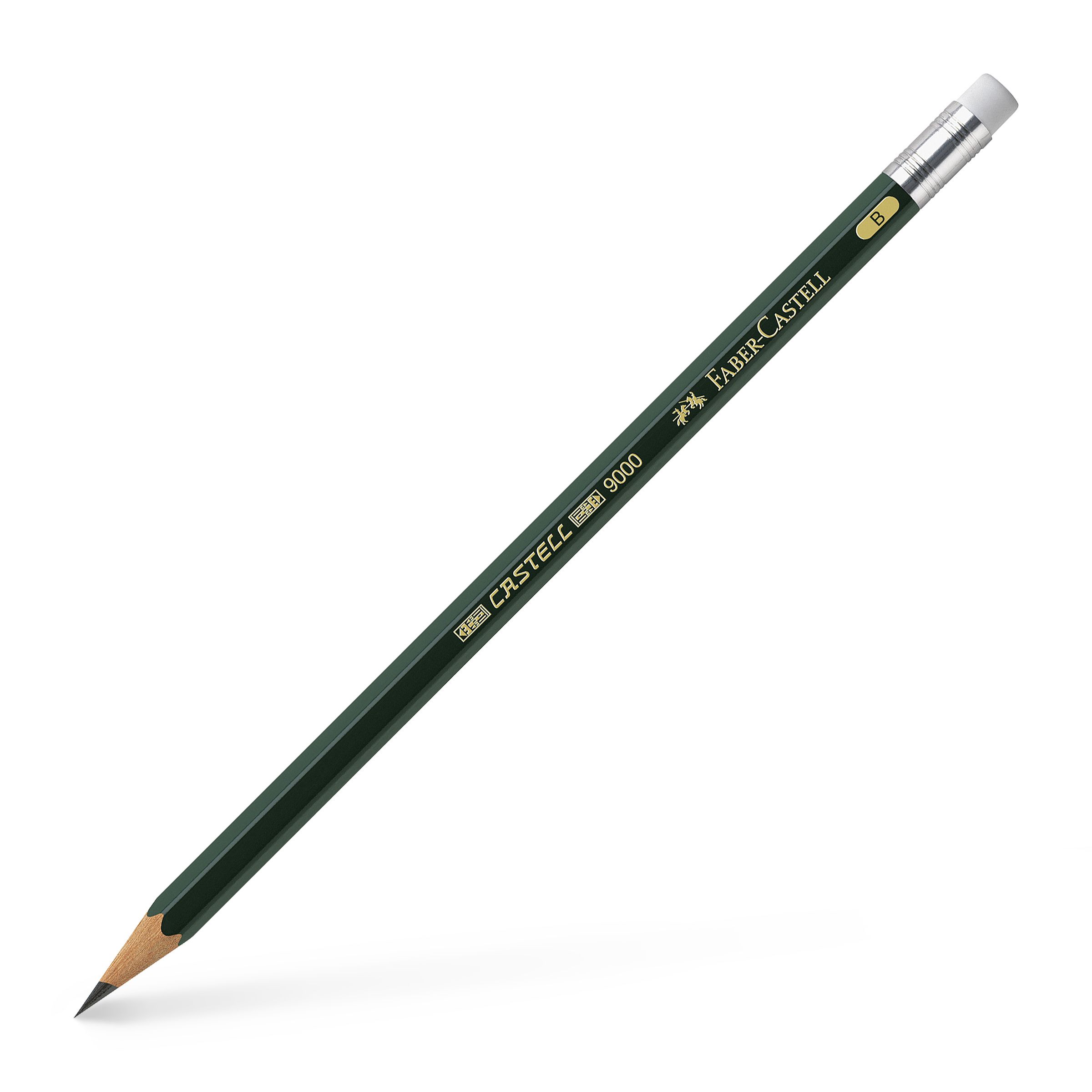 Creion Grafit B Cu Guma Castell 9000 Faber-castell