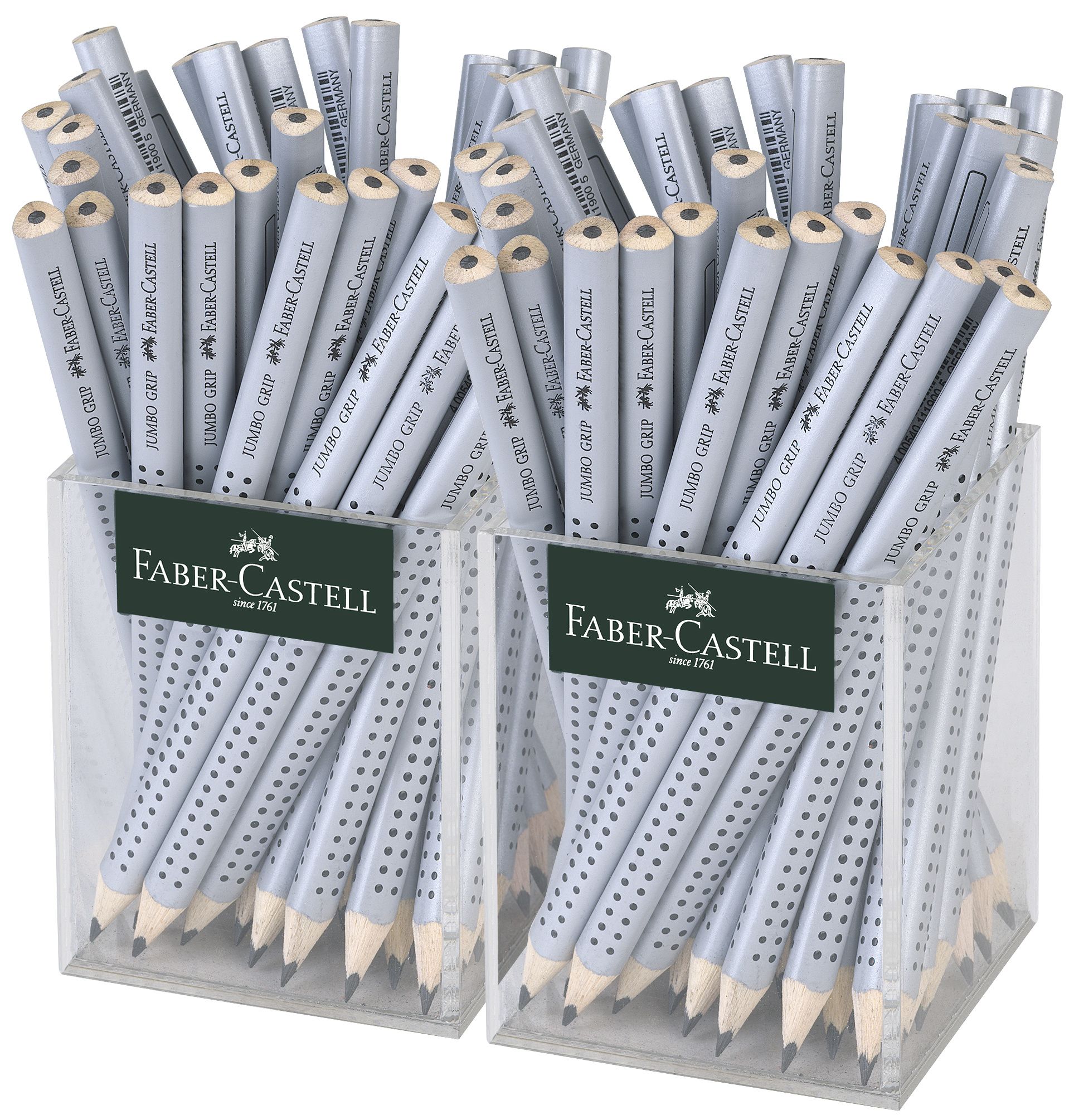 Creion Grafit Fara Guma Jumbo 2*36 Cutie Plastic Faber-castell