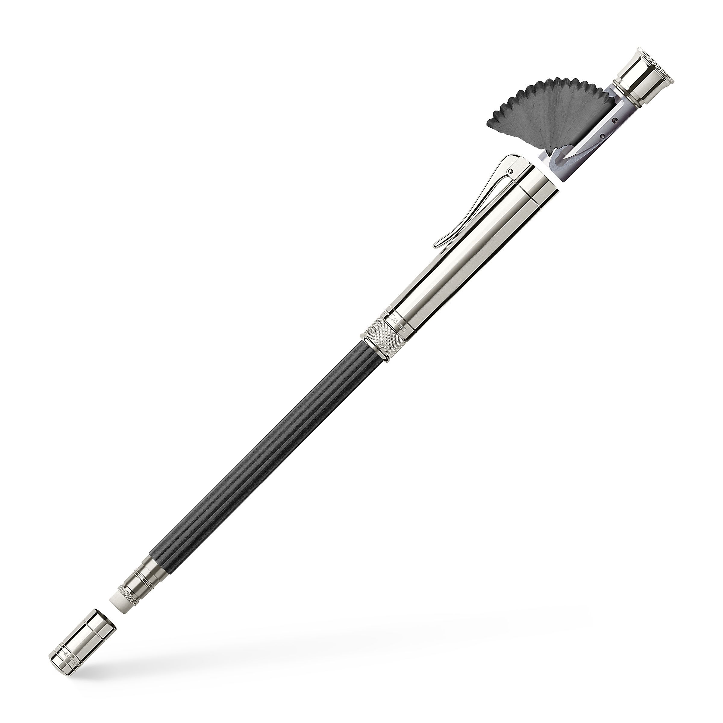 Creion Perfect Pencil Platina Negru Graf Von Faber-castell
