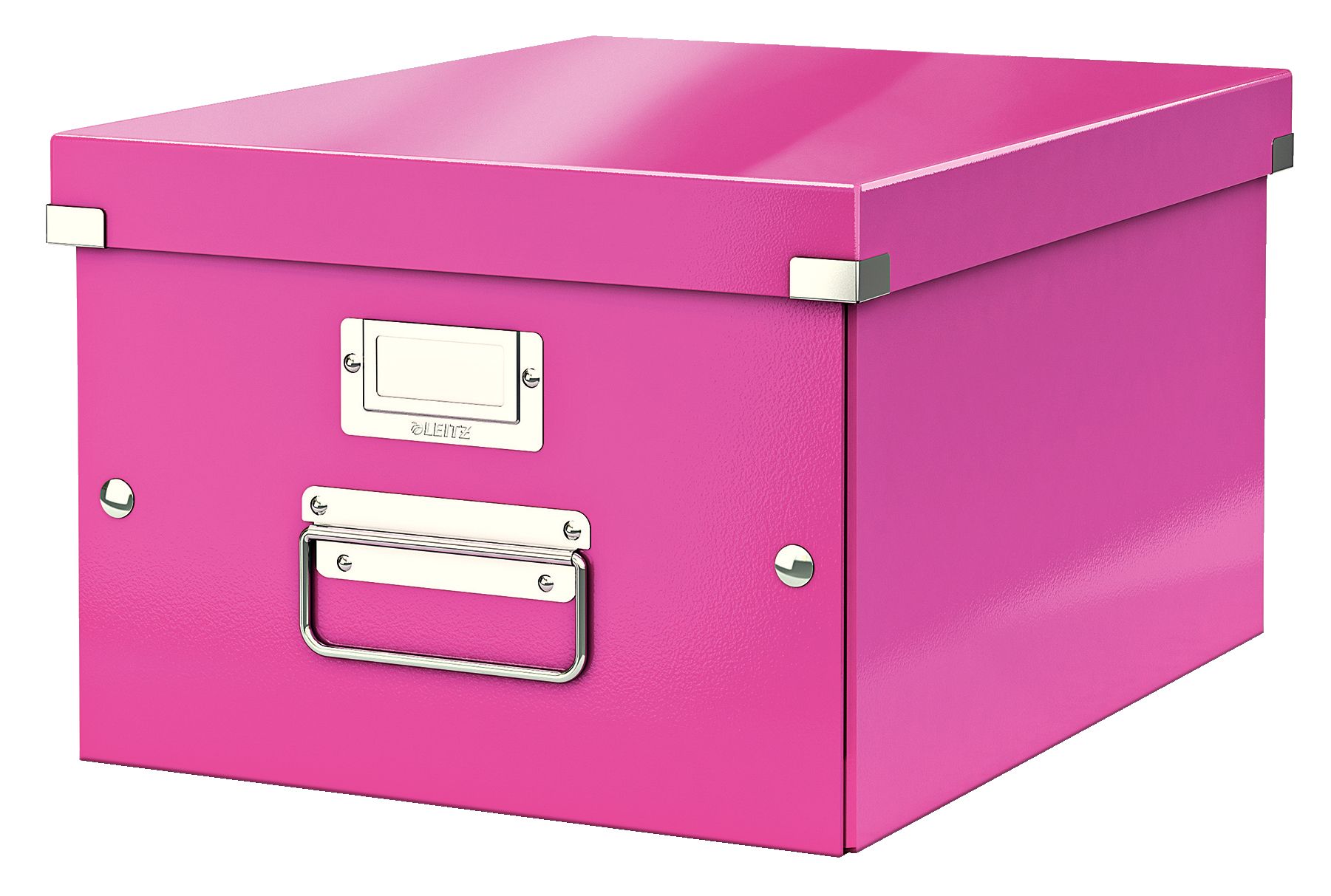 Arhivare - Cutie depozitare medie roz click&store leitz