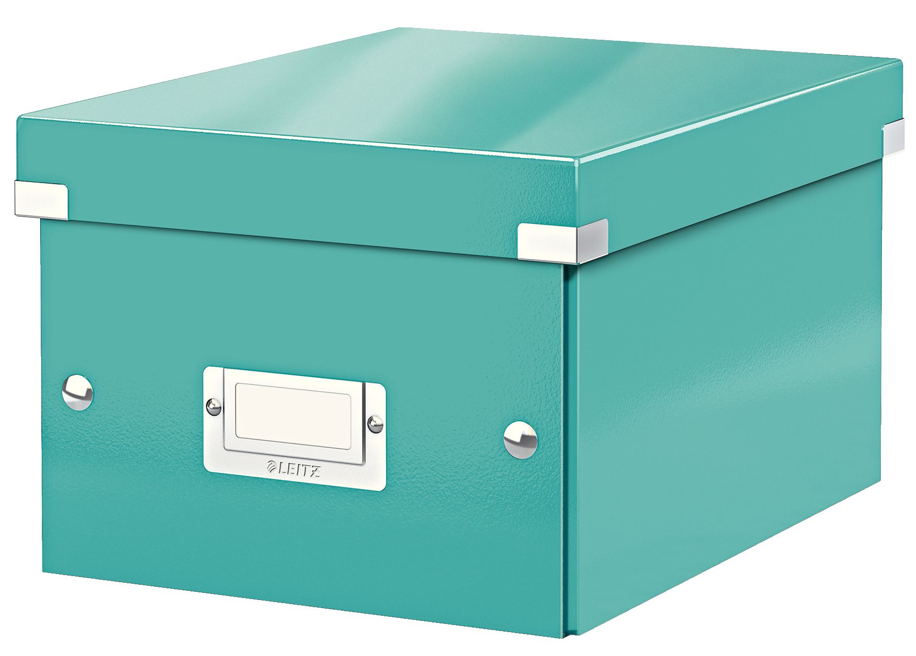 Arhivare - Cutie depozitare mica turcoaz click&store leitz