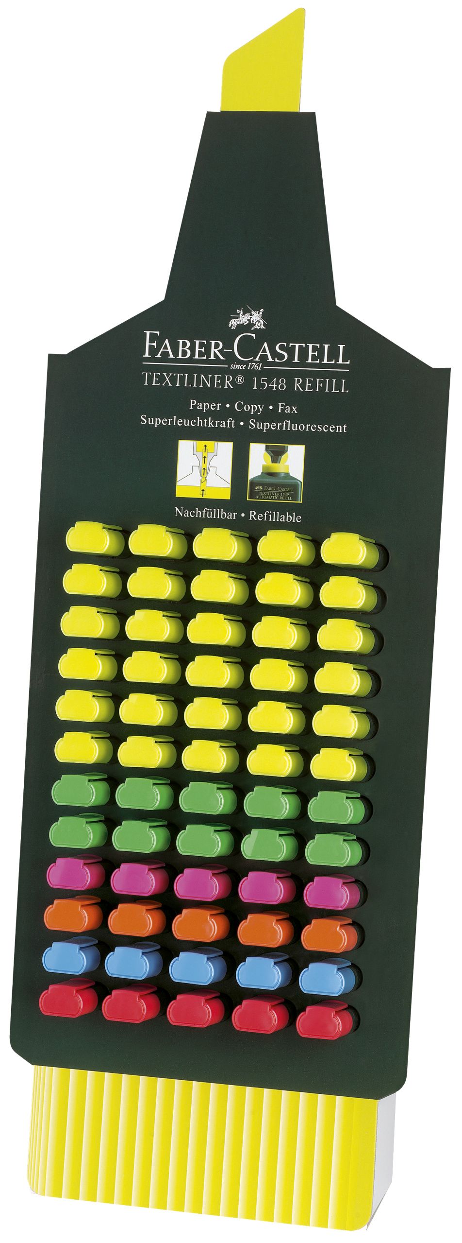 Display 60 Buc Textmarker Diverse Culori 1548 II Faber-castell