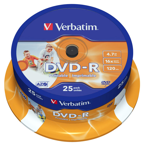 Dvd-r Printabil 25/Set Verbatim 4.7 GB 16X 43538