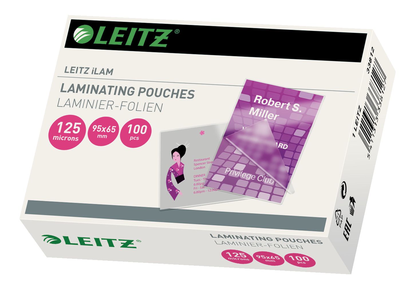Folie 65X95MM 125 Microni 100/Top Leitz