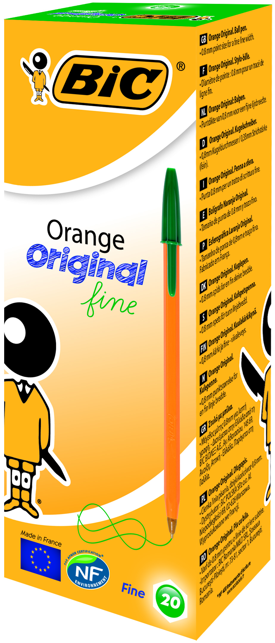 Pix Unica Folosinta Verde 20/Cut Orange Bic