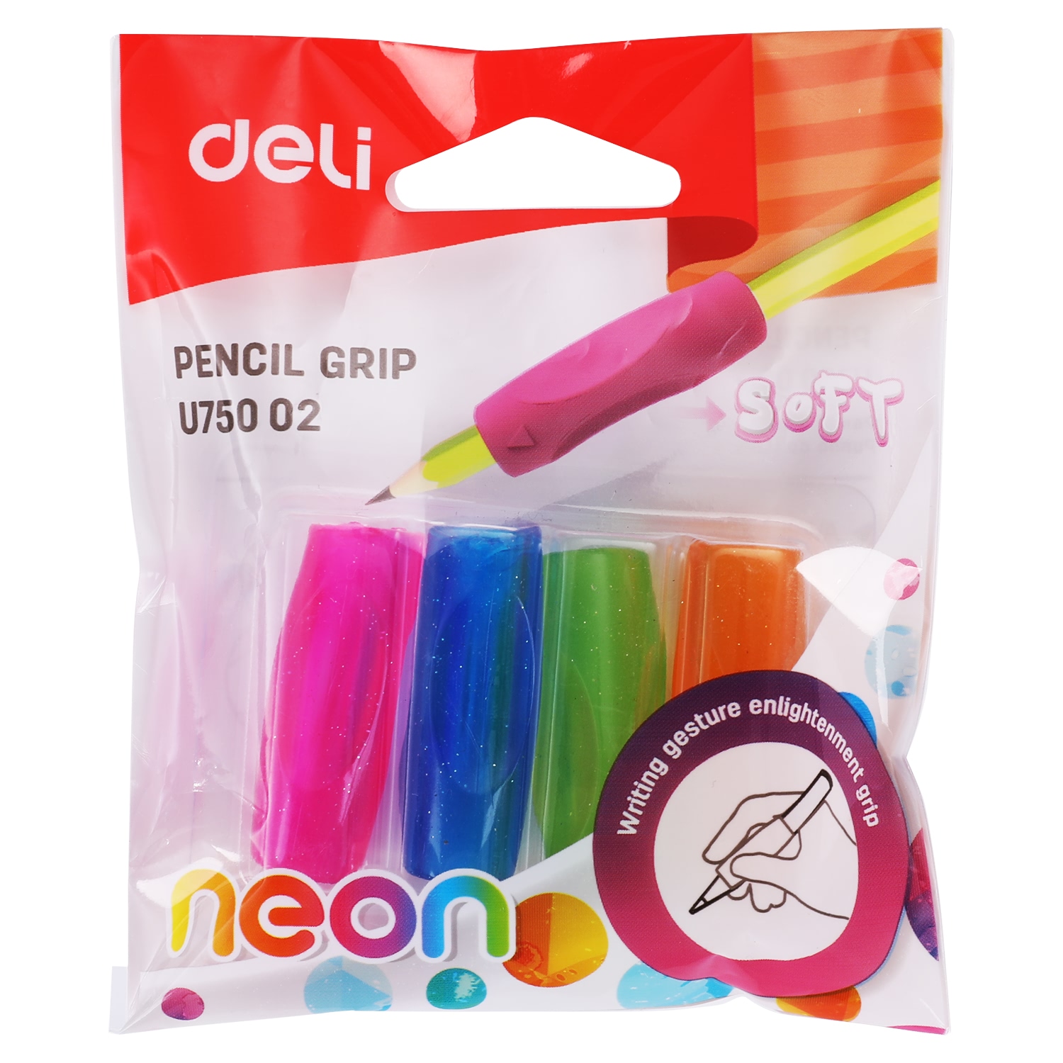Set 4 Buc Grip Cauciucat Pentru Creion Deli