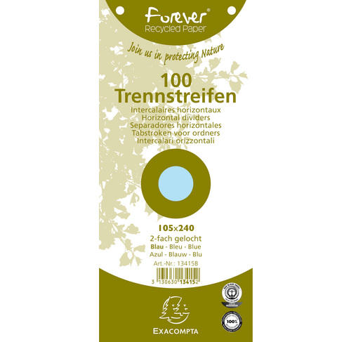 Separatoare Carton 105 X 240 Mm Albastre Exacompta