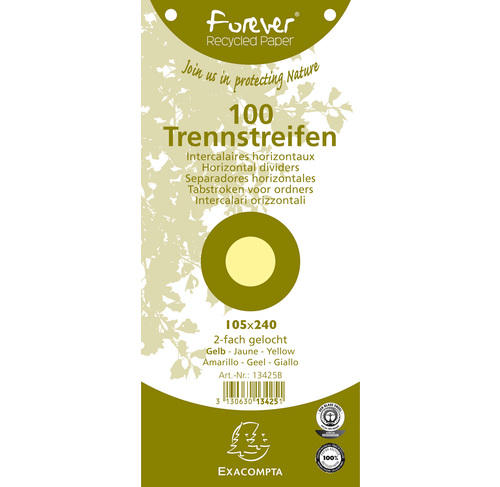 Separatoare Carton 105*240 Mm Galbene Exacompta