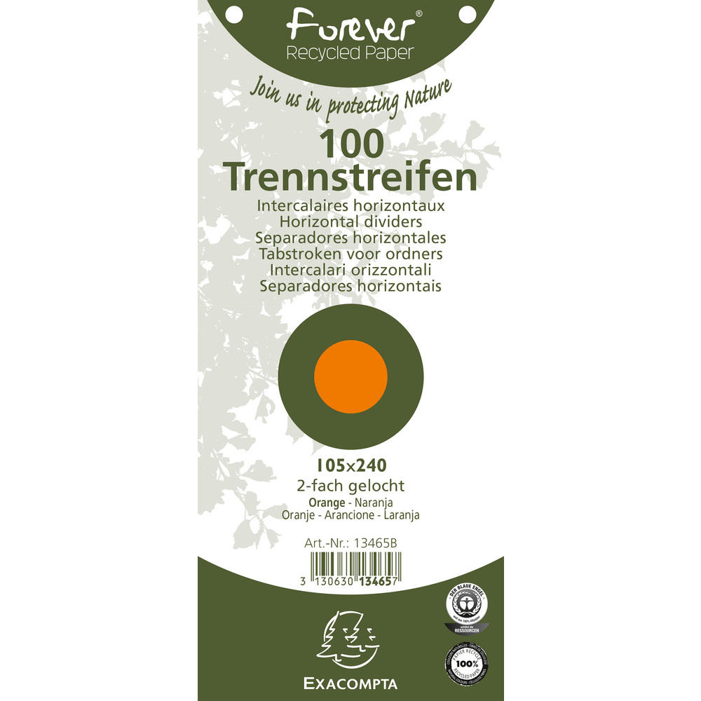Separatoare Carton 105*240 Mm Portocalii Exacompta