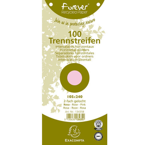 Separatoare Carton 105*240 Mm Roz Exacompta