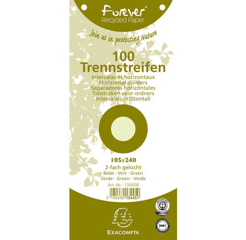 Separatoare Carton 105*240 Mm Verzi Exacompta