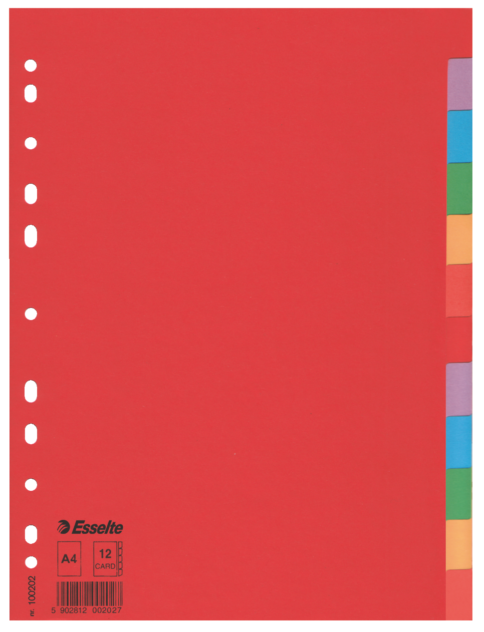 Separatoare Index Carton 12 Culori Economy Esselte