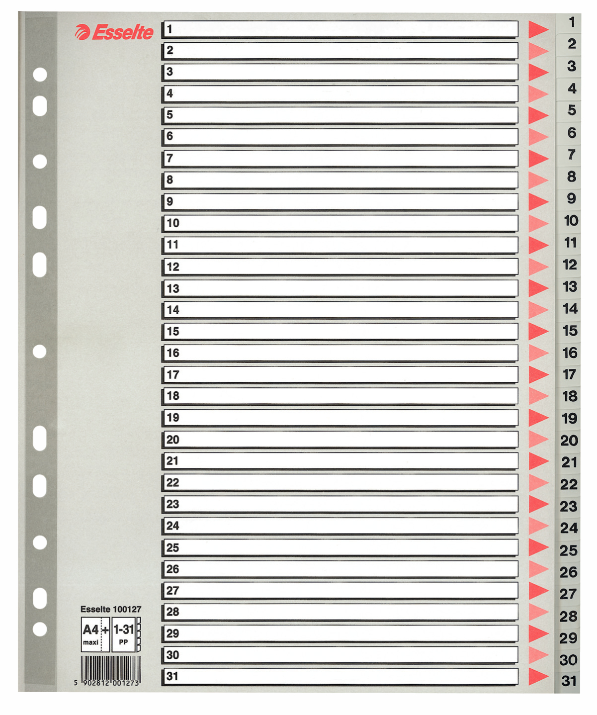 Separatoare Index Plastic 1-31 Maxi Esselte