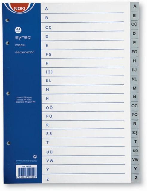 Separatoare Index Plastic A-z Noki