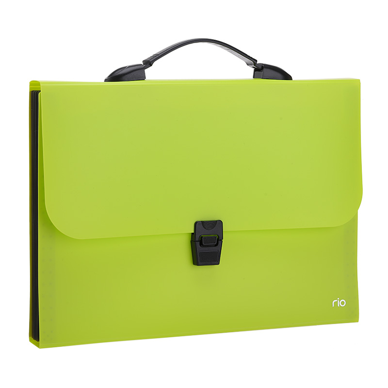 Servieta Plastic Cu Maner 13 Compartimente Diverse Culori Neon Deli