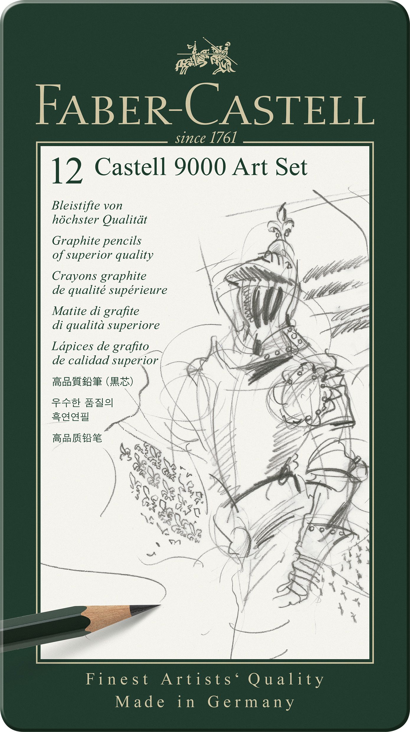 Set Arta 12 Buc Creion Grafit Castell 9000 Faber-castell