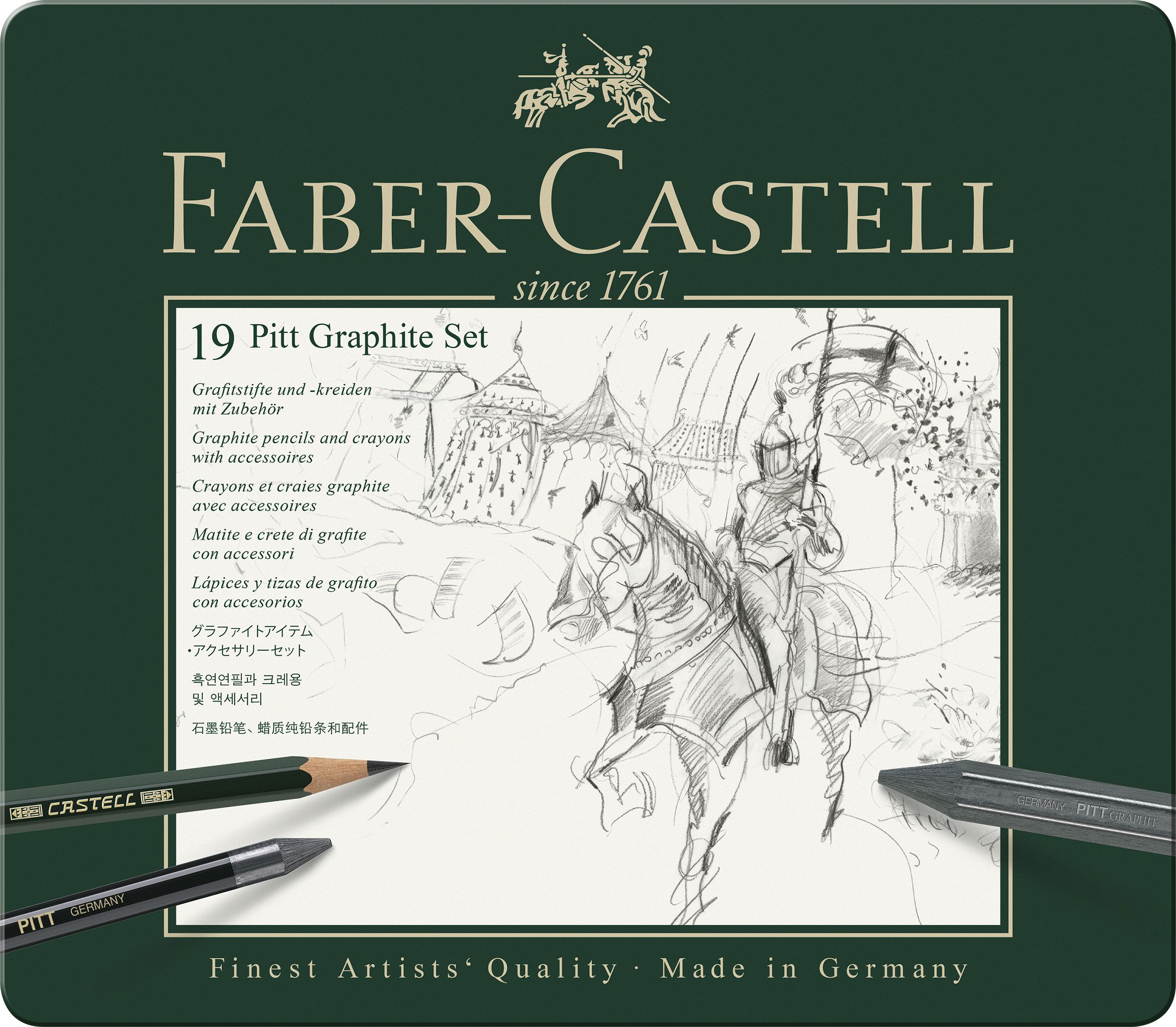 Set Pitt Monochrome Grafit 19 Buc Faber-castell