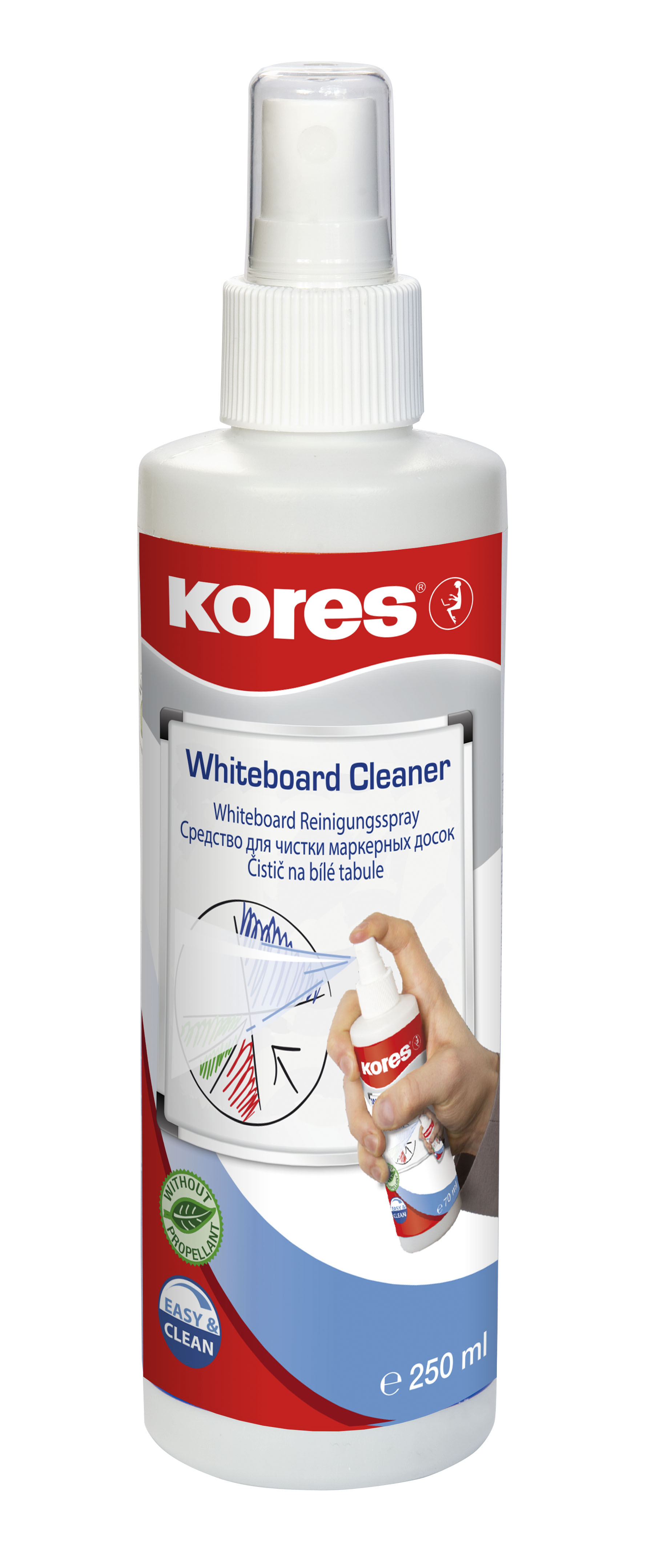 Produse pentru prezentare și afișare - Spray curatare whiteboard 250ml kores