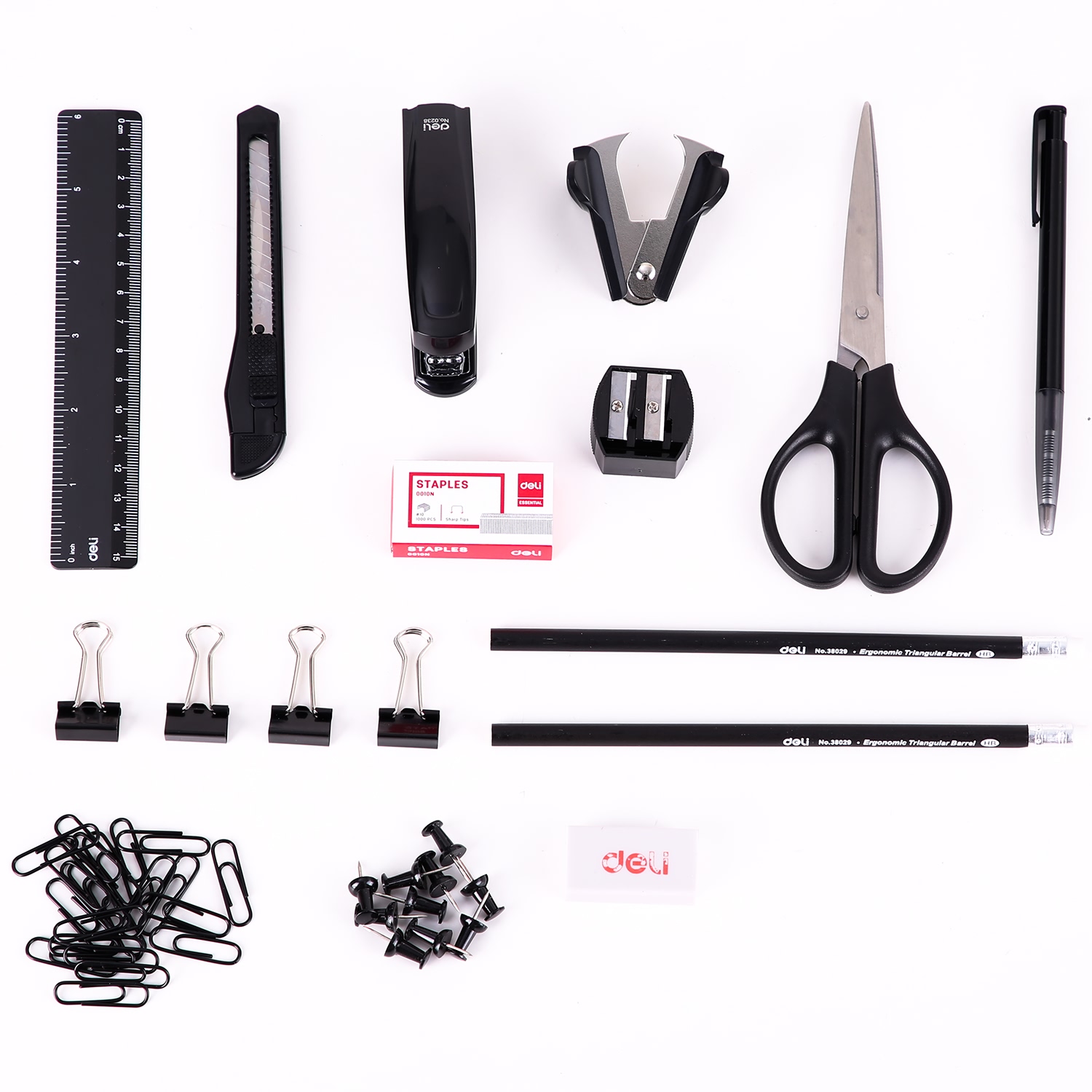 SUPORT BIROU ECHIPAT 14 PIESE 5 COMPARTIMENTE DELI