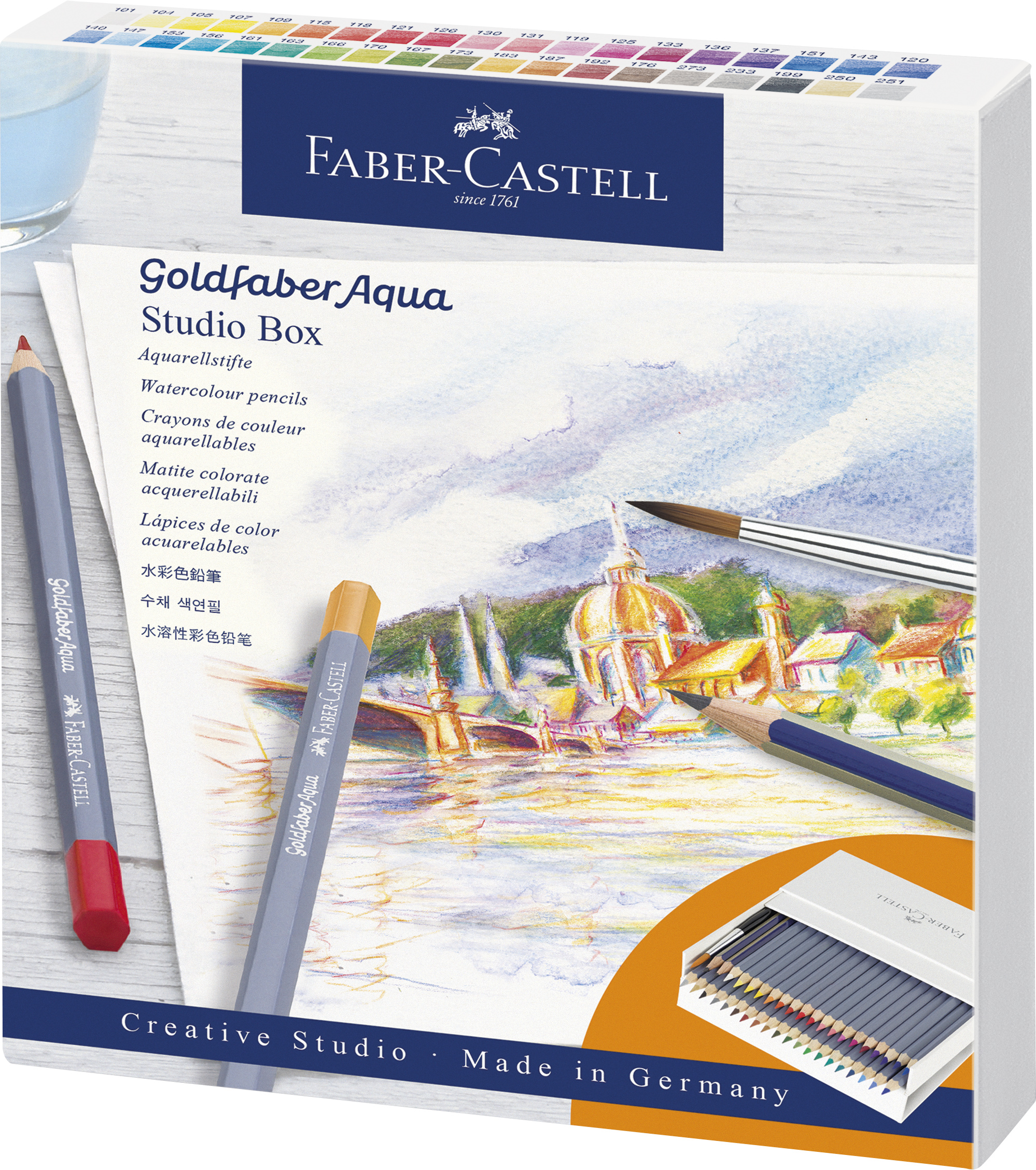 Faber-Castell Creioane Colorate Aquarelle 38+2 Culori Goldfaber Studio Faber