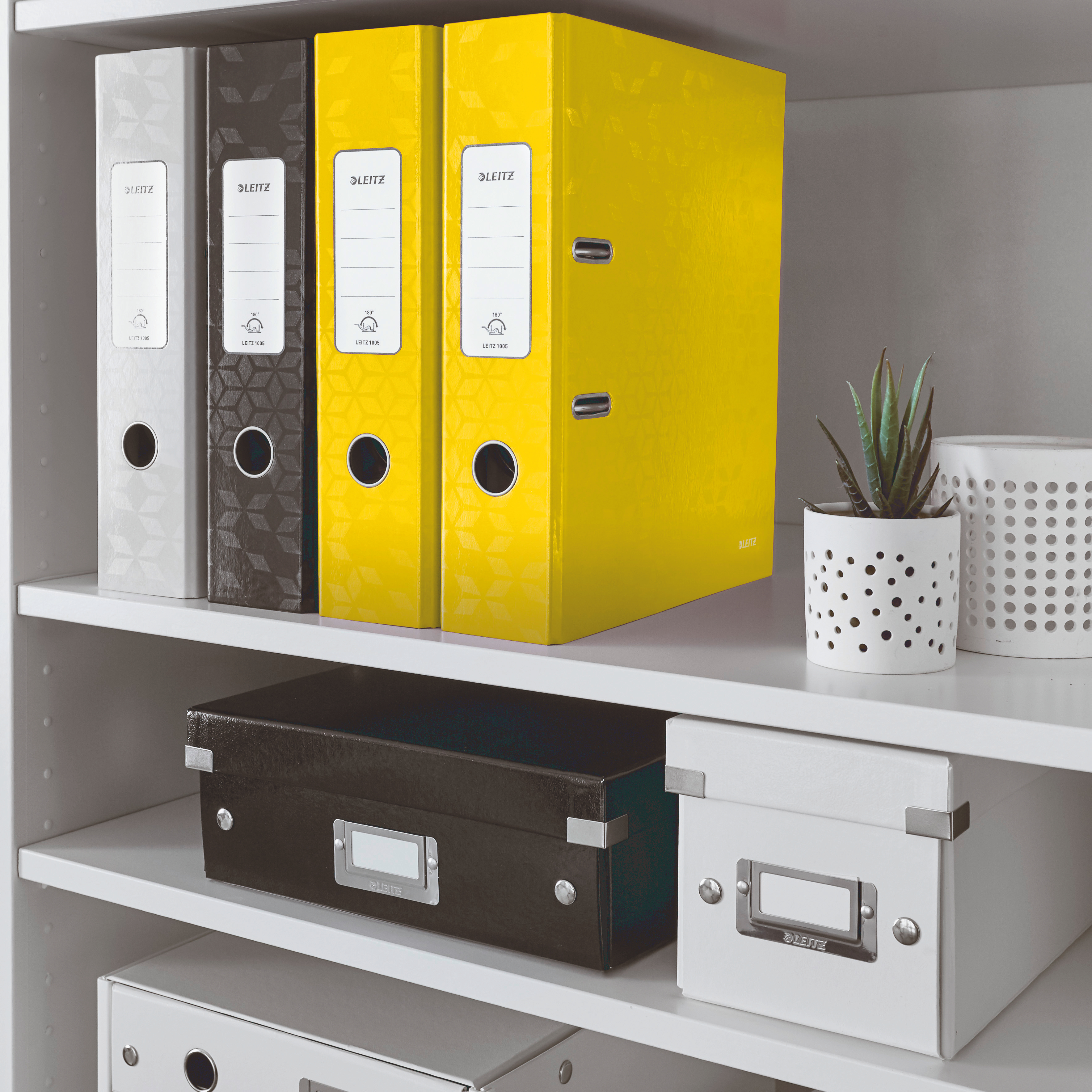 Biblioraft plastifiat 8cm 180grade galben wow leitz [2]