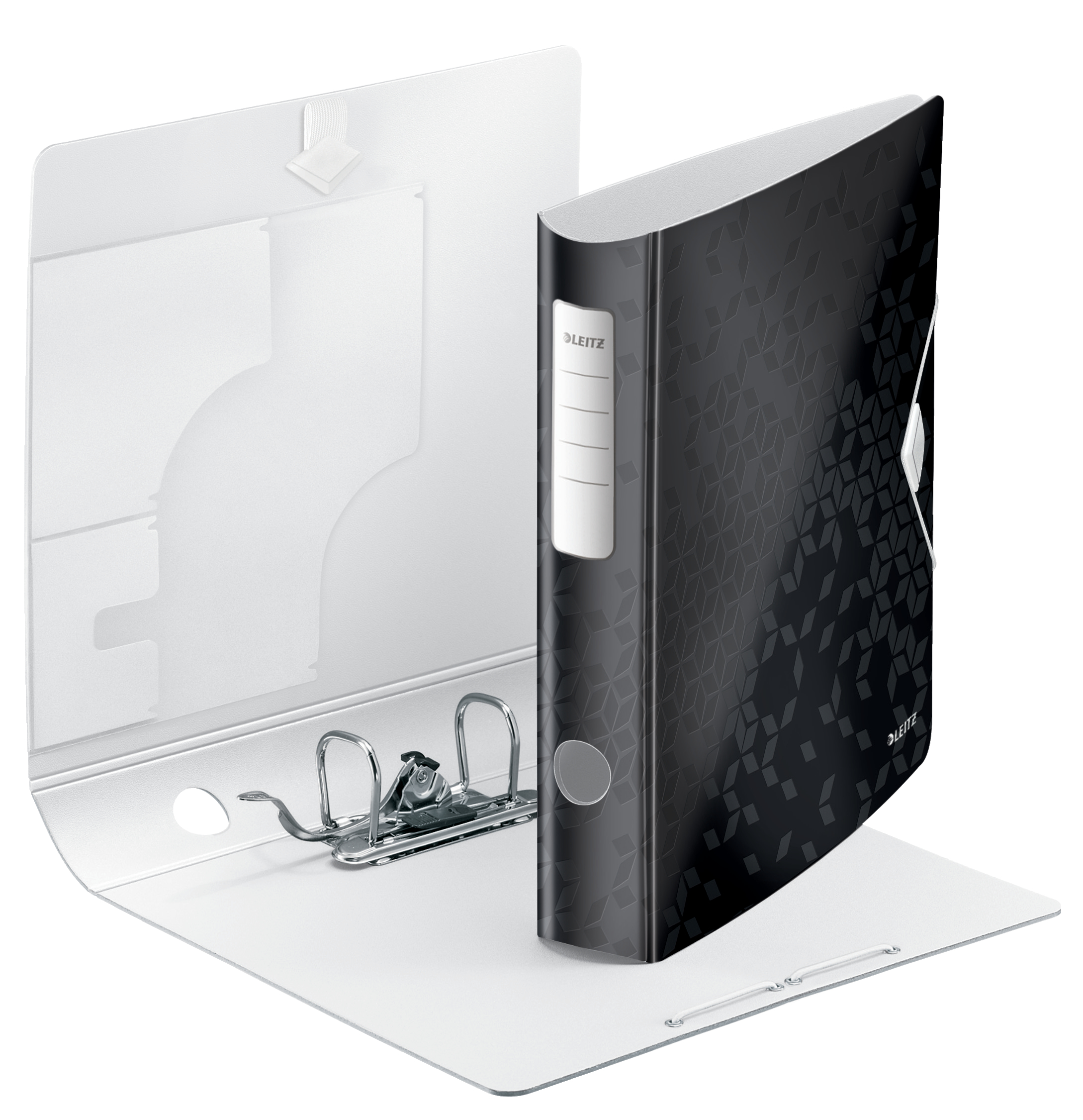 Biblioraft plastifiat 5cm 180grade negru active wow leitz [1]