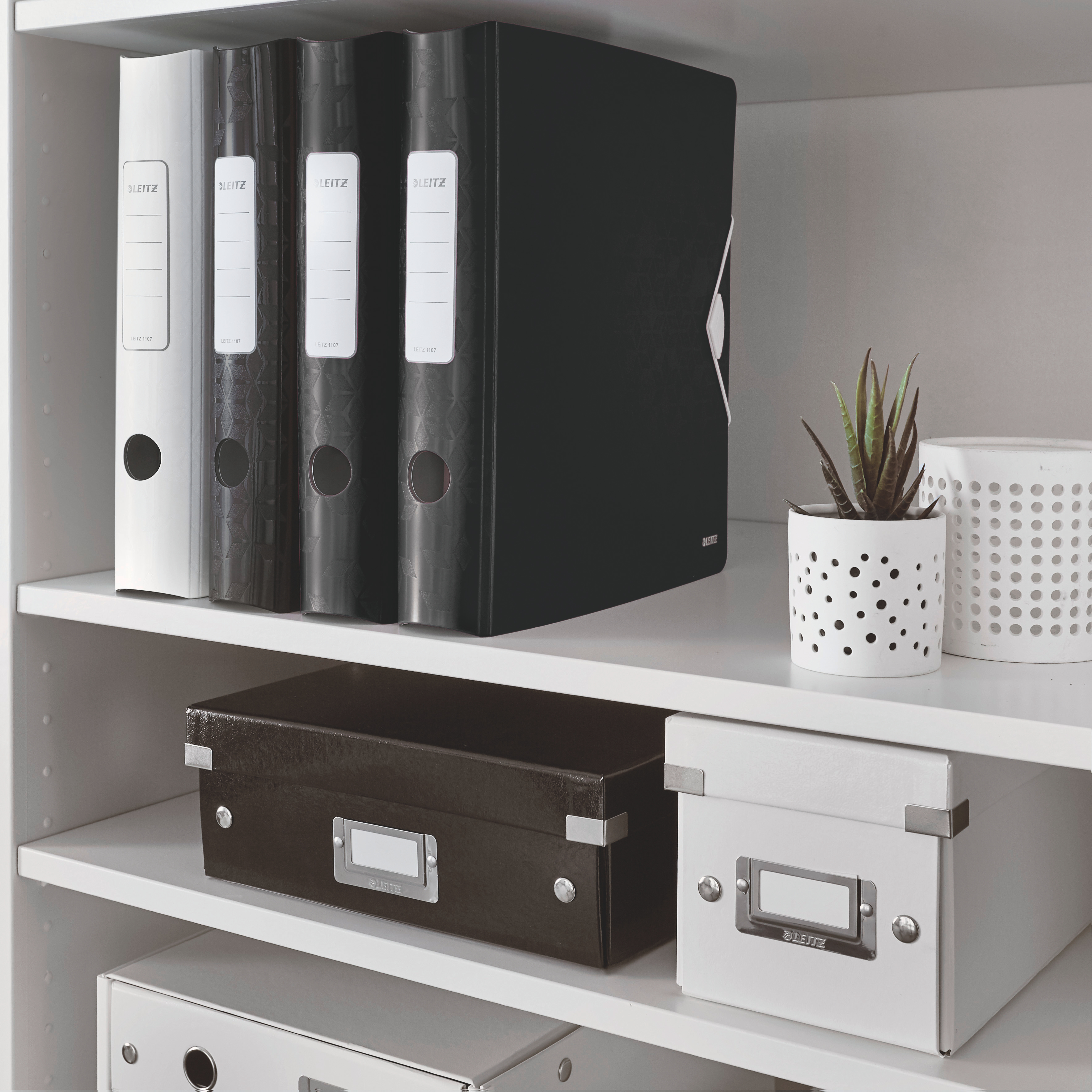 Biblioraft plastifiat 5cm 180grade negru active wow leitz [2]