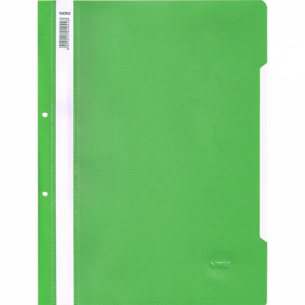 Dosare din plastic - Dosar plastic cu sina si gauri verde deschis noki