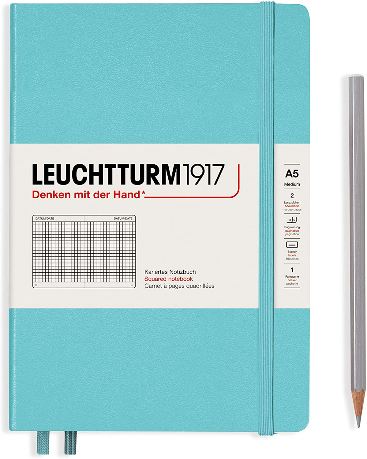 Caiet a5 aritmetica coperta rigida bleu marin leuchtturm
