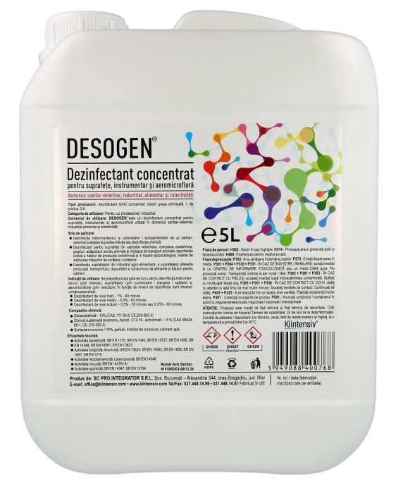 Produse Curatenie Dezinfectant Concentrat Ind Alim 5l Deso