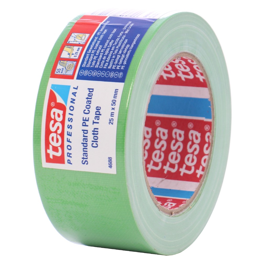 Banda adeziva textila verde 25m*50mm tesa [1]