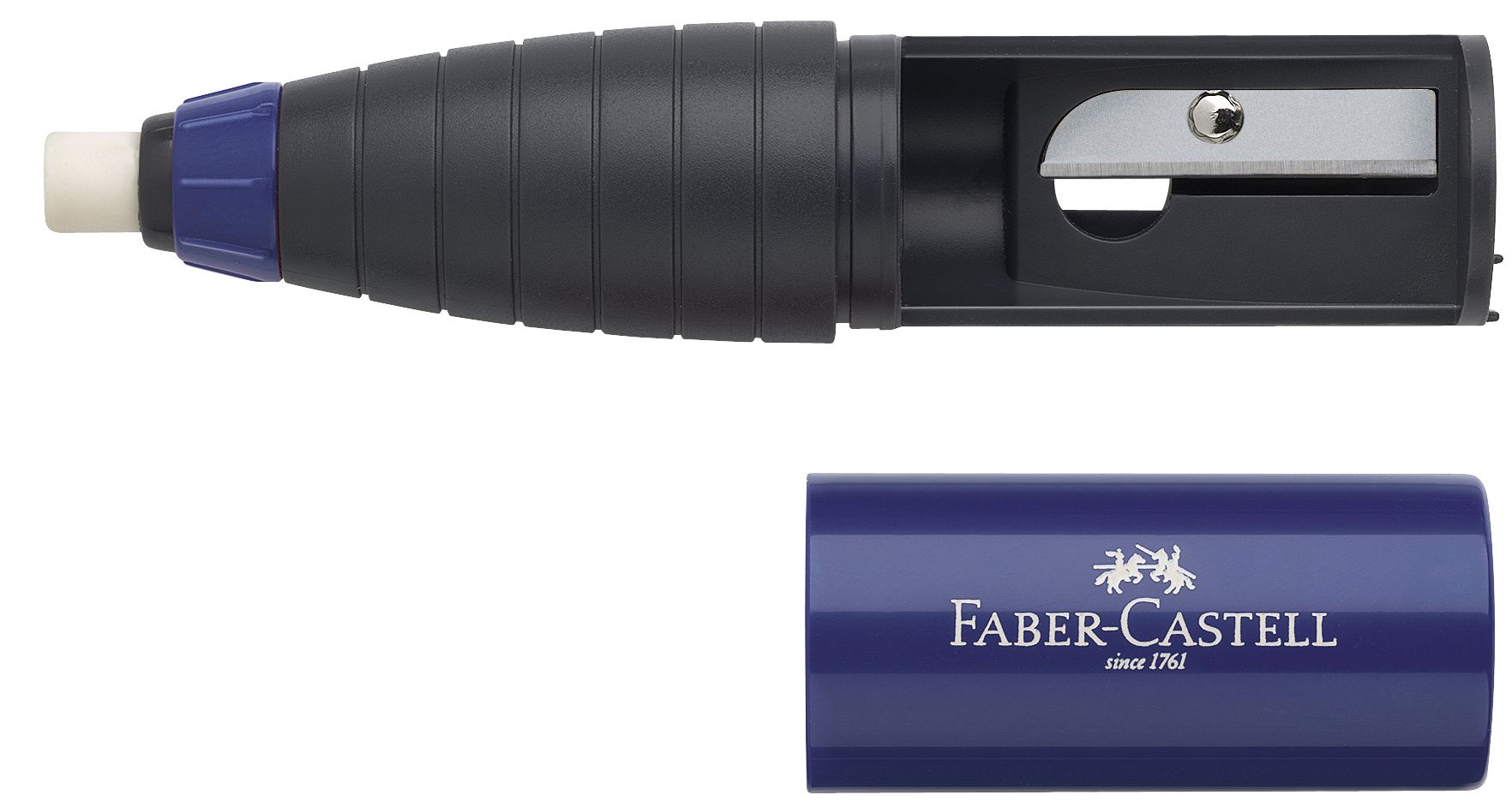 ASCUTITOARE CU RADIERA ROSIE/ALBASTRA FABER-CASTELL