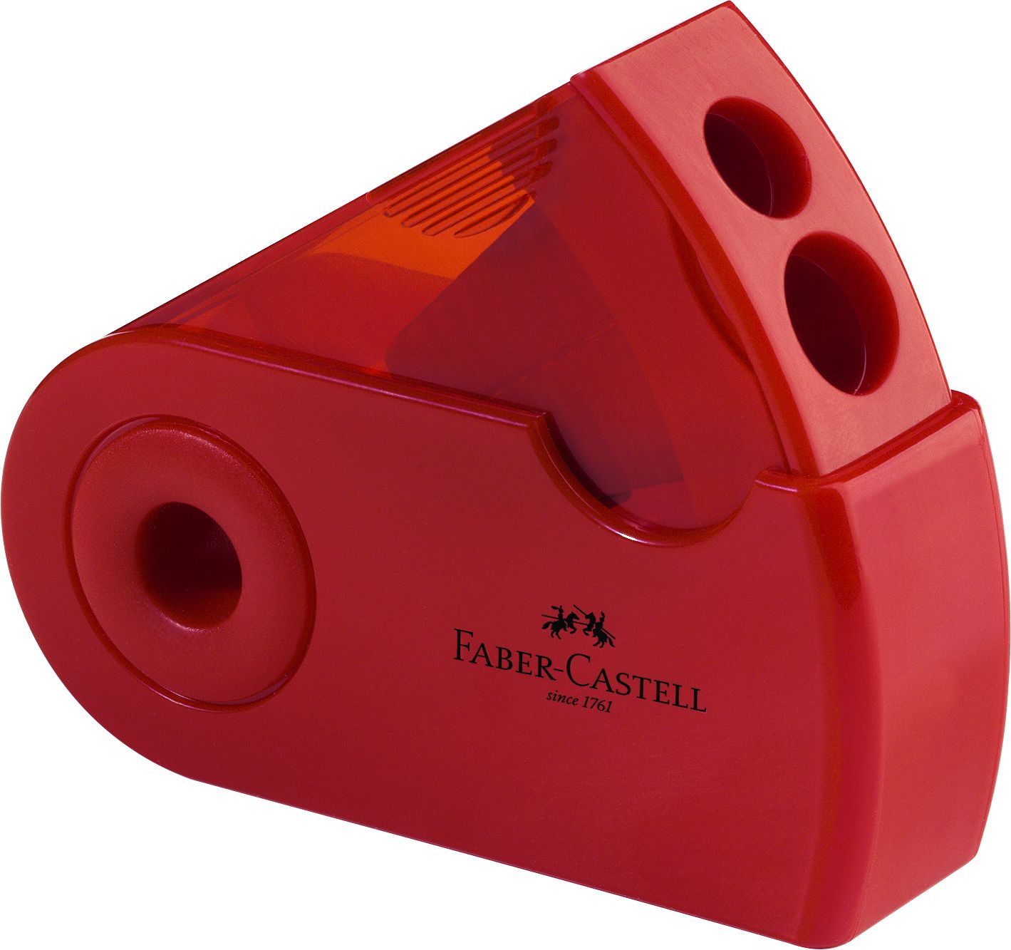 Ascutitoare Plastic Dubla Sleeve Rosie/Albastra Faber-castell