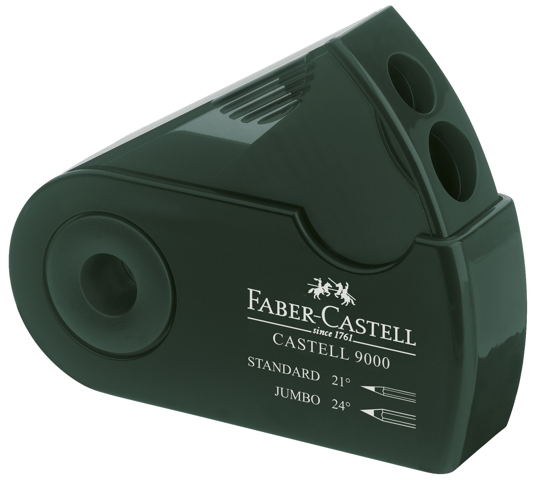 Ascutitoare Plastic Dubla Sleeve Verde Faber-castell