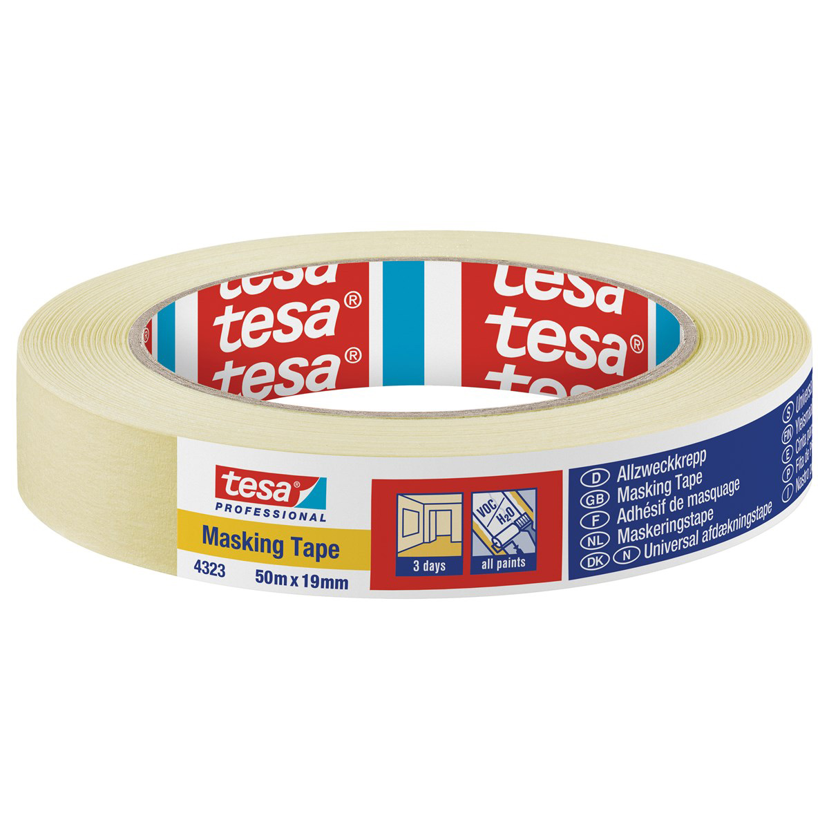 Ambalare și etichetareBenzi adezive și accesorii - Banda adeziva mascare hartie 50m*19mm tesa