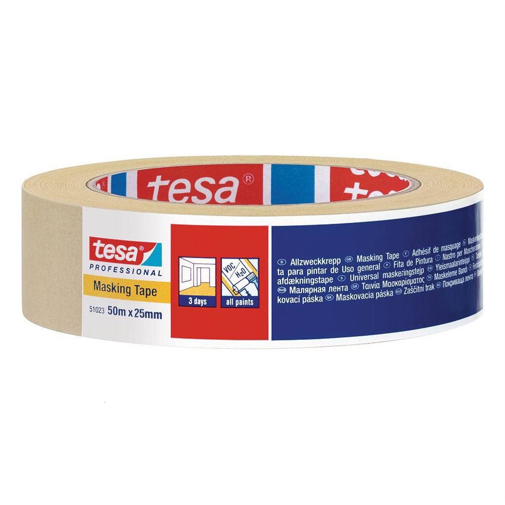 Ambalare și etichetareBenzi adezive și accesorii - Banda adeziva mascare hartie 50m*25mm tesa