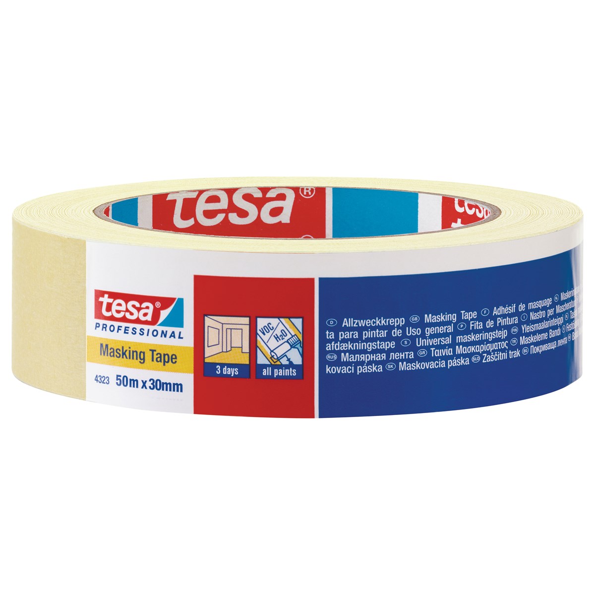Ambalare și etichetareBenzi adezive și accesorii - Banda adeziva mascare hartie 50m*30mm tesa