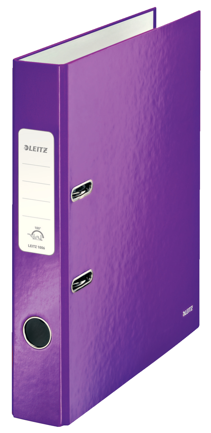 Bibliorafturi - Biblioraft plastifiat 5.2 cm mov metalizat wow leitz