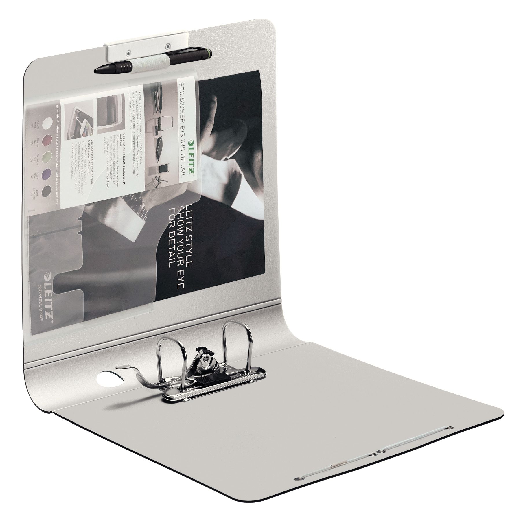 Biblioraft plastifiat 7.5cm 180grade alb arctic style leitz [1]