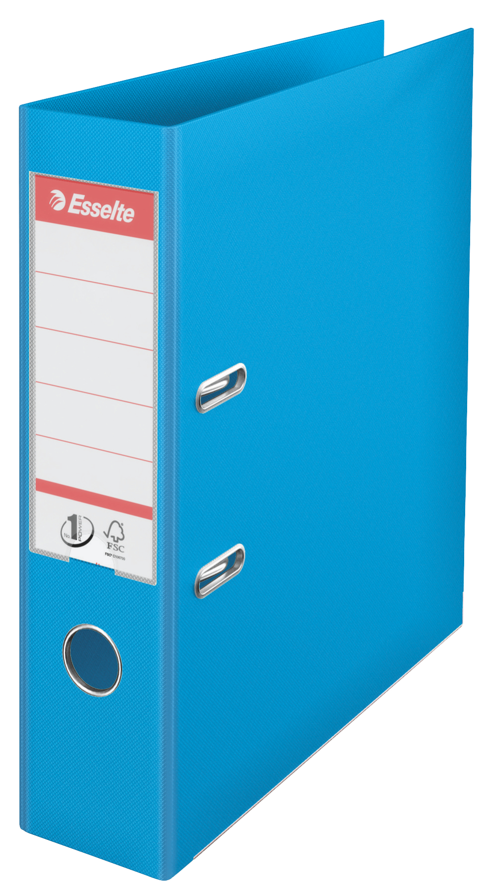 Bibliorafturi - Biblioraft plastifiat int-ext 7.5cm cyan nr1 power esselte