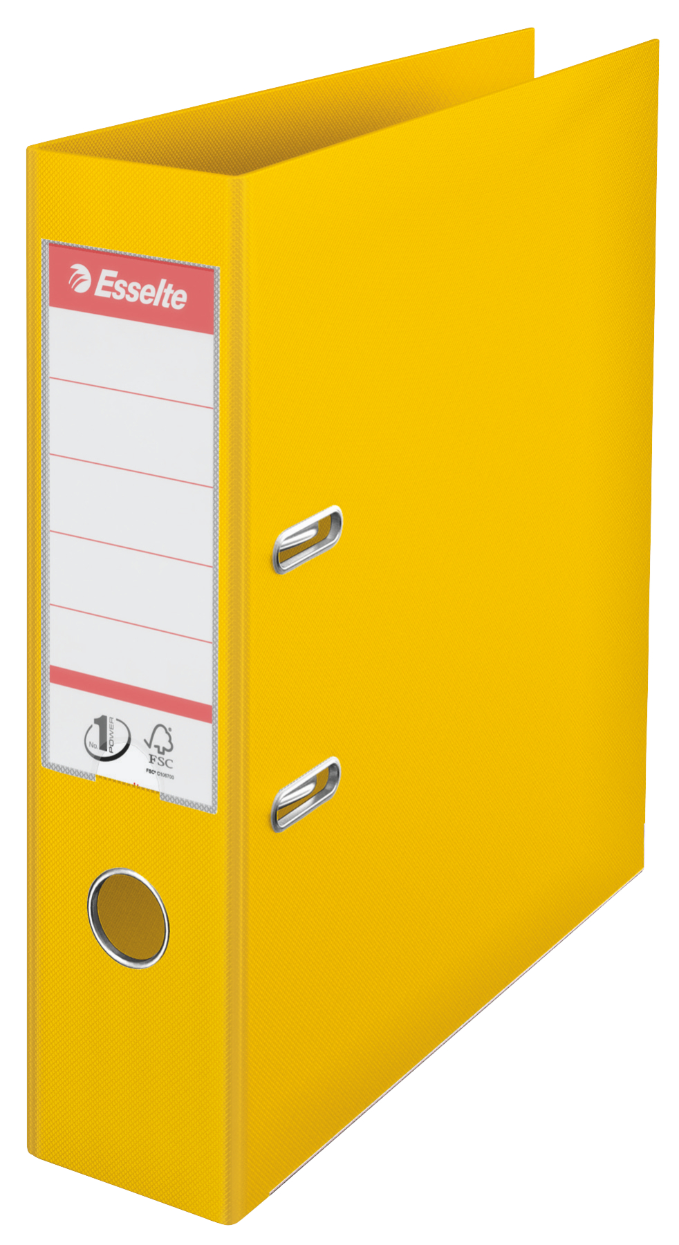 Bibliorafturi - Biblioraft plastifiat int-ext 7.5cm galben nr1 power esselte