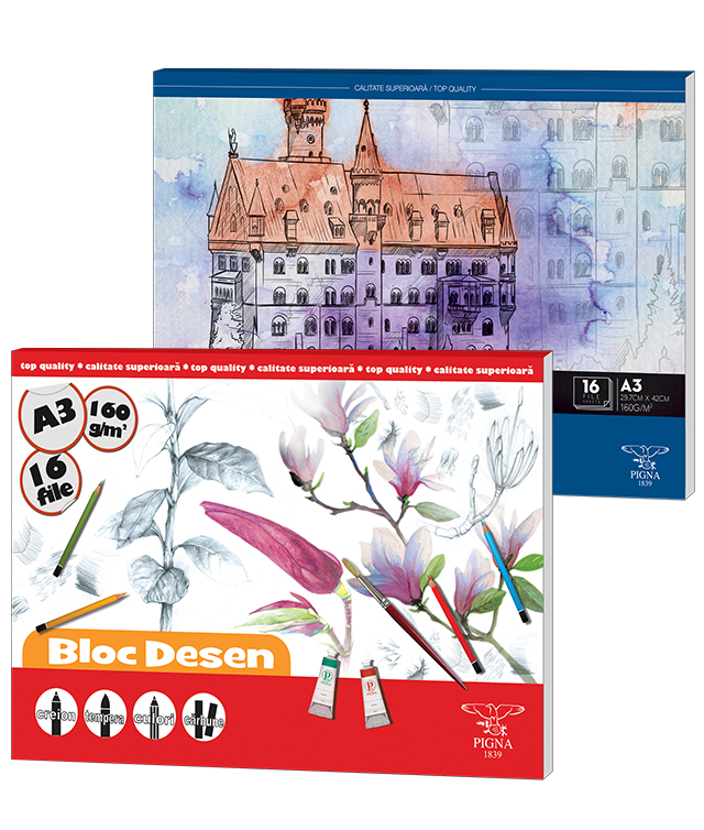 Bloc Desen A3 160G 16 Coli Pigna