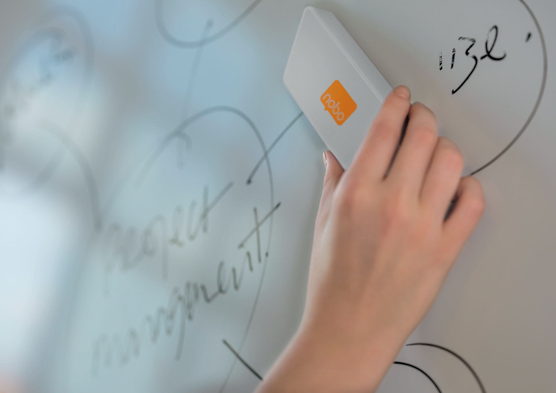 Burete magnetic whiteboard cu rezerve detasabile alb nobo [3]