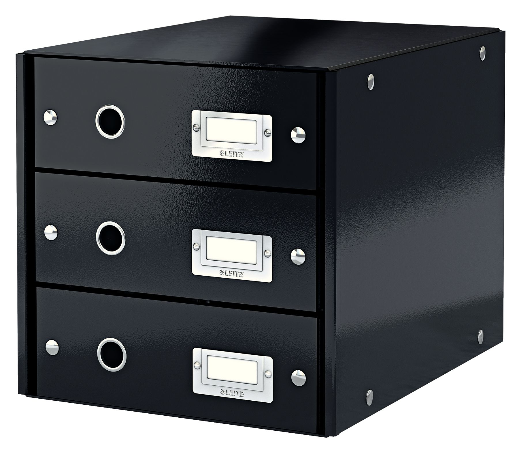 Arhivare - Cabinet 3 sertare negru click&store leitz