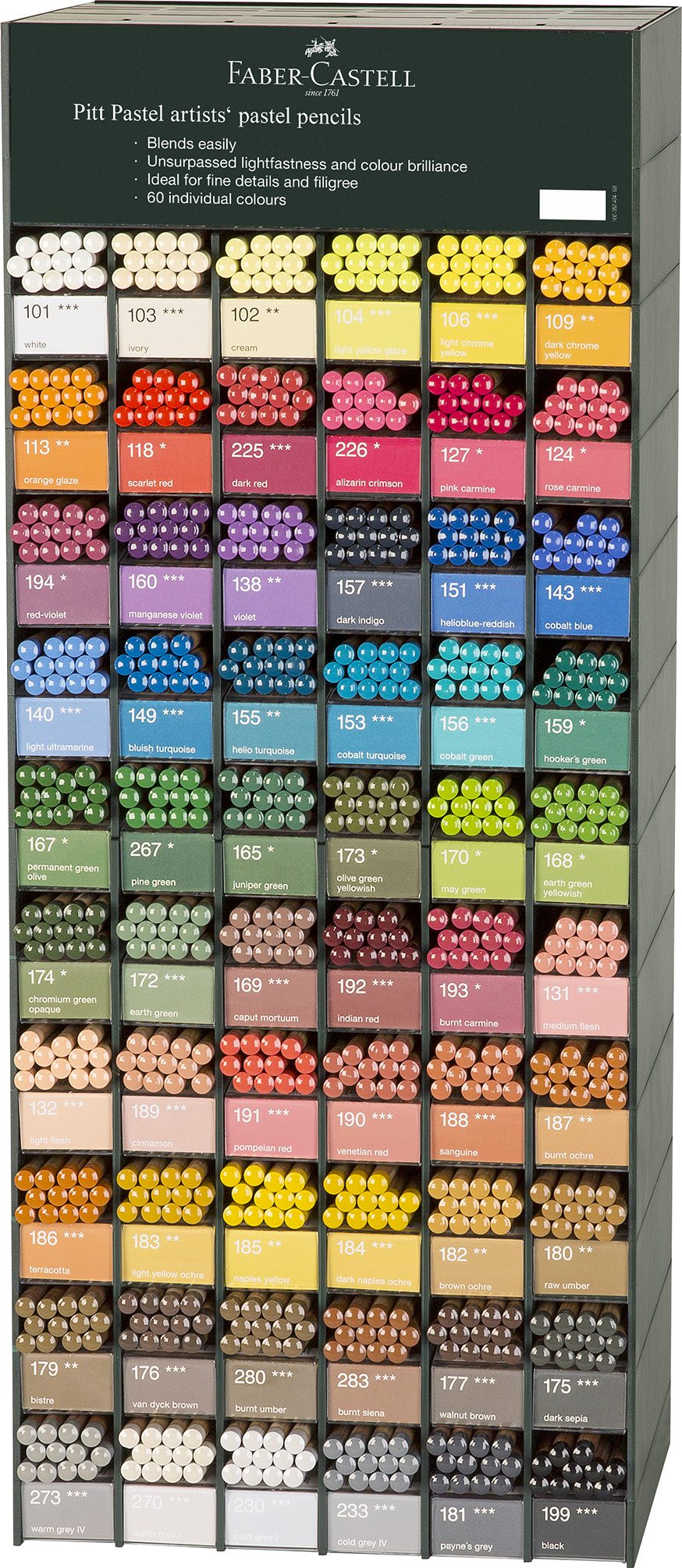 Faber-Castell Modul Acrilic 720 Buc Creioane Pitt Pastel Faber-castel