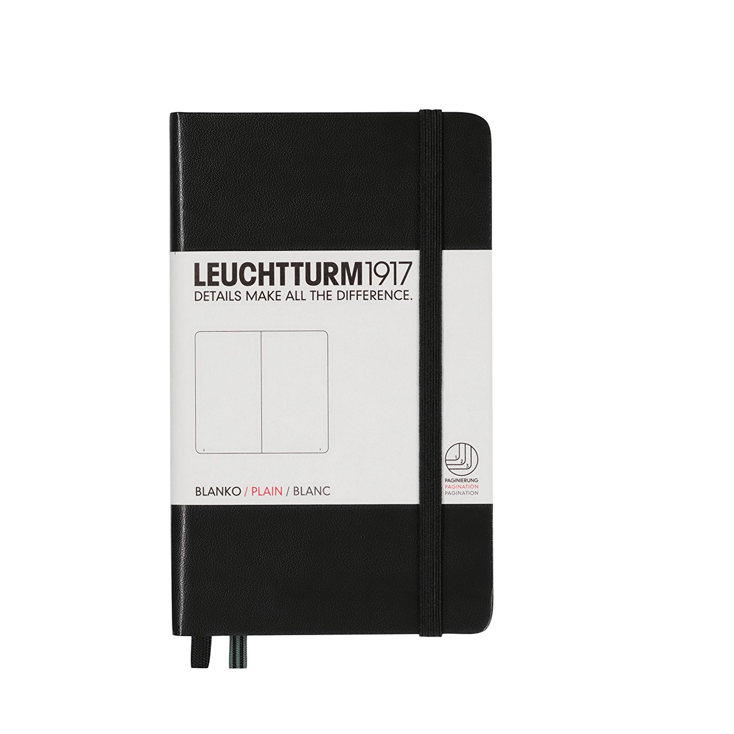 Caiet a6 velin coperta rigida negru leuchtturm