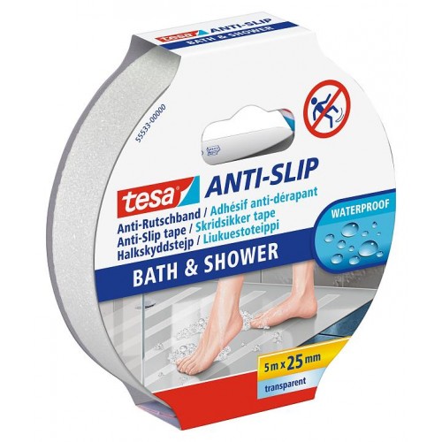 Ambalare și etichetareBenzi adezive și accesorii - Banda adeziva antialunecare baie&dus 5m*25mm tesa